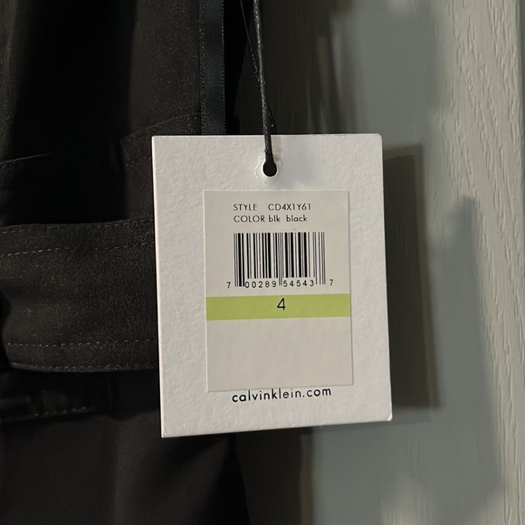 NWT - Calvin Klein Sleeveless Black Dress with full front buttons - size 4 - Picture 4 of 6